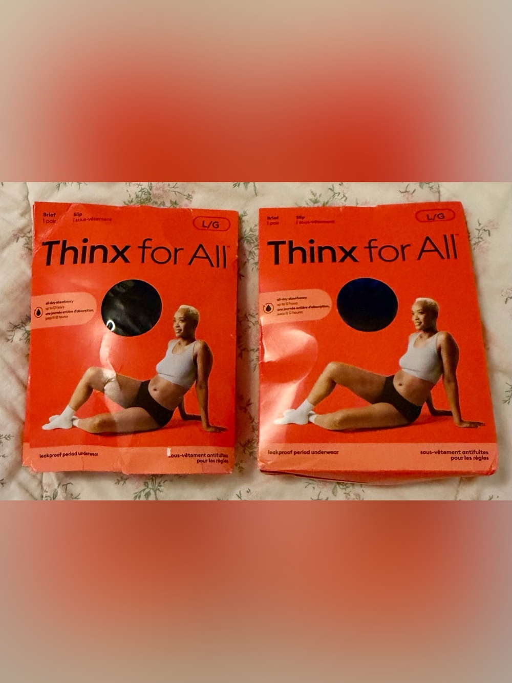 NIB 2 pair of THINX period underwear size LARGE leakproof